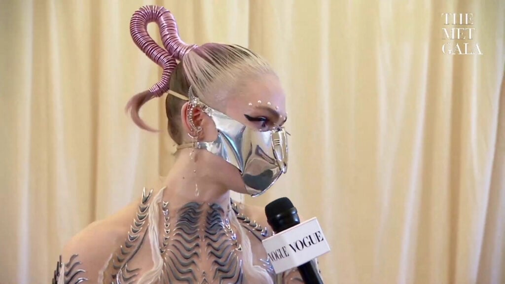 Grimes | 2021 Met Gala Worn CHRISHABANA x Dune "Harkonnen" Custom Made Mask