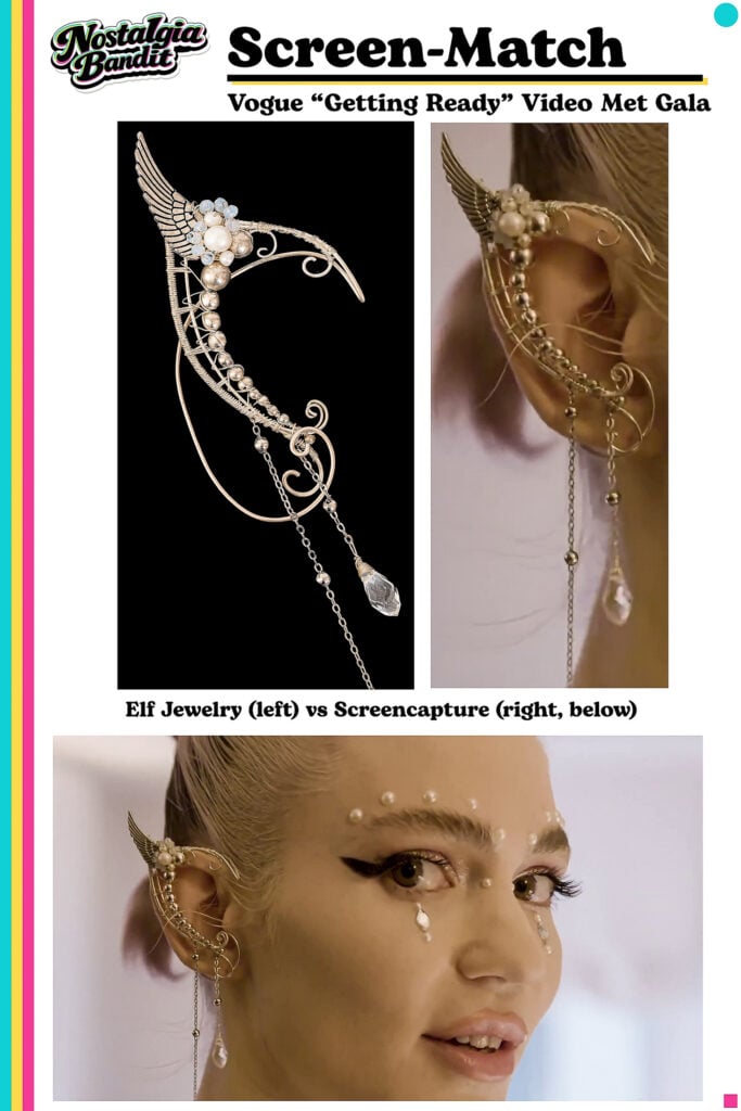 Grimes | 2021 Met Gala Worn & Screen-Matched Sofia Pavlova Romantic Elf Jewelry "Elven Ears"