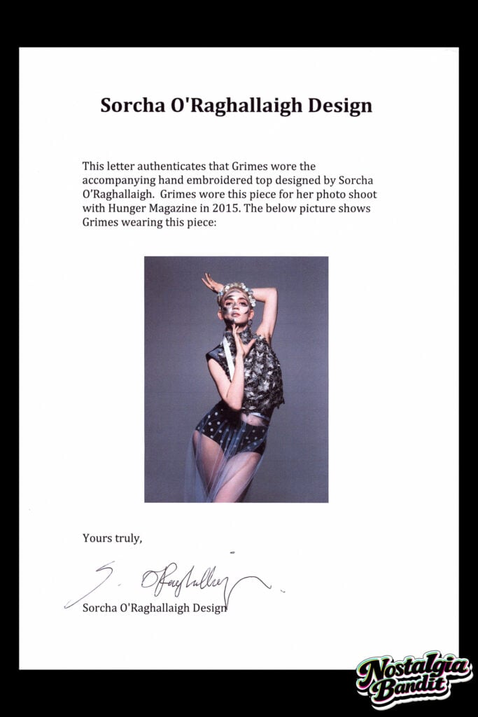 Grimes | Hunger Magazine Worn, Photo & Screen-Matched Sorcha O'Raghallaigh Embroidered Top (2015)