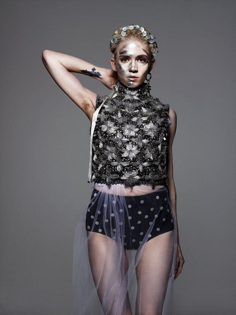 Grimes | Hunger Magazine Worn, Photo & Screen-Matched Sorcha O'Raghallaigh Embroidered Top (2015)