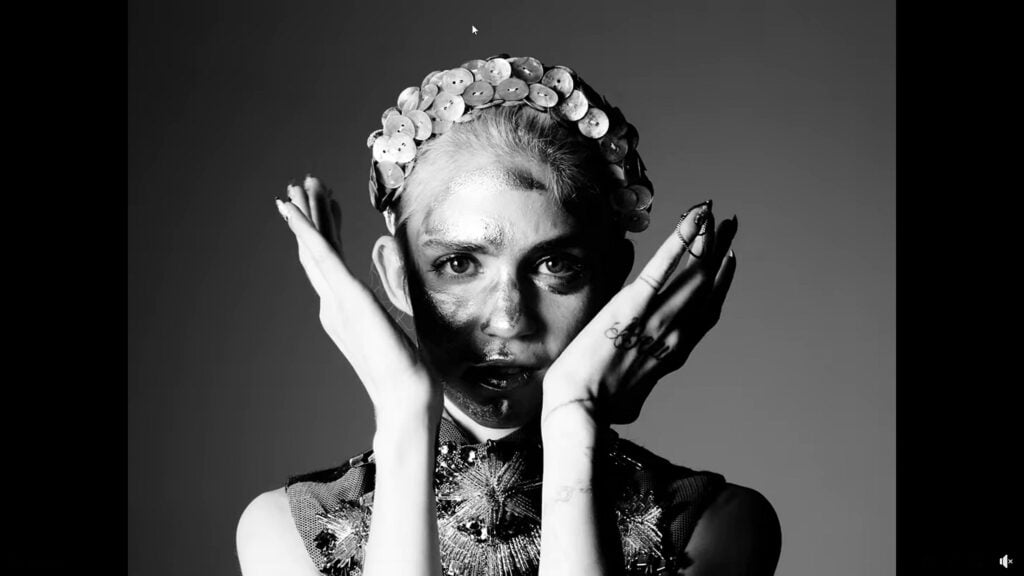 Grimes | Hunger Magazine Worn, Photo & Screen-Matched Sorcha O'Raghallaigh Embroidered Top (2015)