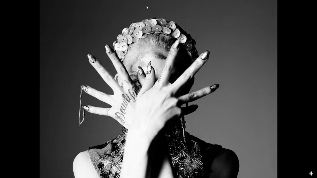 Grimes | Hunger Magazine Worn, Photo & Screen-Matched Sorcha O'Raghallaigh Embroidered Top (2015)