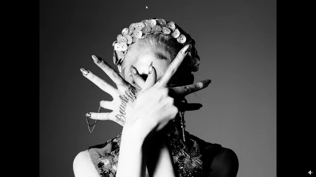 Grimes | Hunger Magazine Worn, Photo & Screen-Matched Sorcha O'Raghallaigh Embroidered Top (2015)