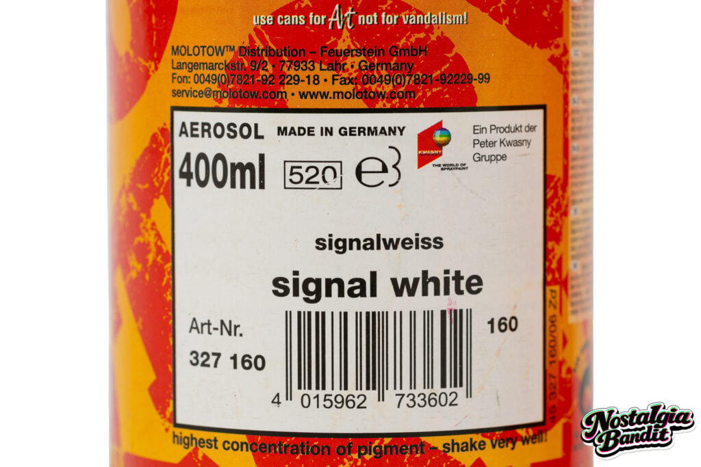 Coldplay | Chris Martin Stage-Used Molotow "signal white" (White) Spray Paint Can (10/26/2011)