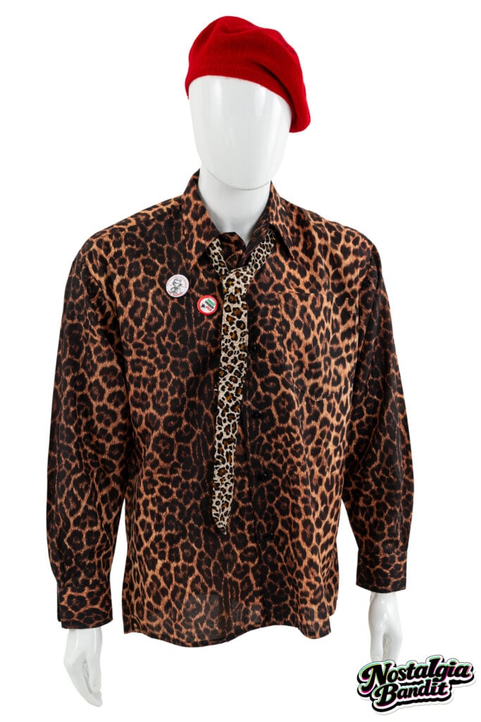 The Damned | Captain Sensible Stage-Worn & Photo-Matched Leopard Shirt, Tie & Signed Beret (2018)