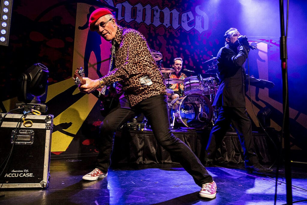 The Damned | Captain Sensible Stage-Worn & Photo-Matched Leopard Shirt, Tie & Signed Beret (2018)