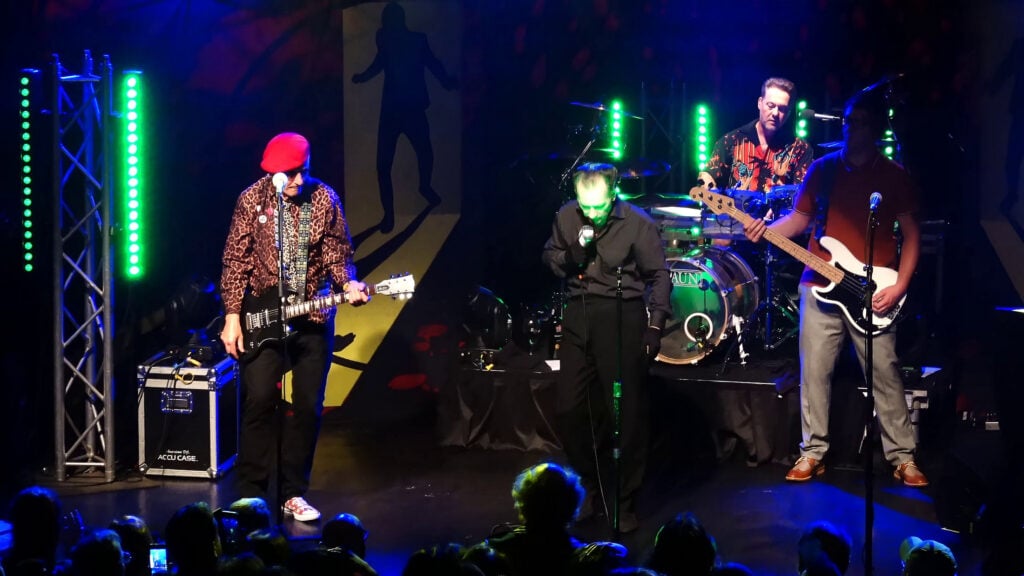The Damned | Captain Sensible Stage-Worn & Photo-Matched Leopard Shirt, Tie & Signed Beret (2018)