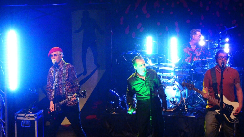 The Damned | Captain Sensible Stage-Worn & Photo-Matched Leopard Shirt, Tie & Signed Beret (2018)