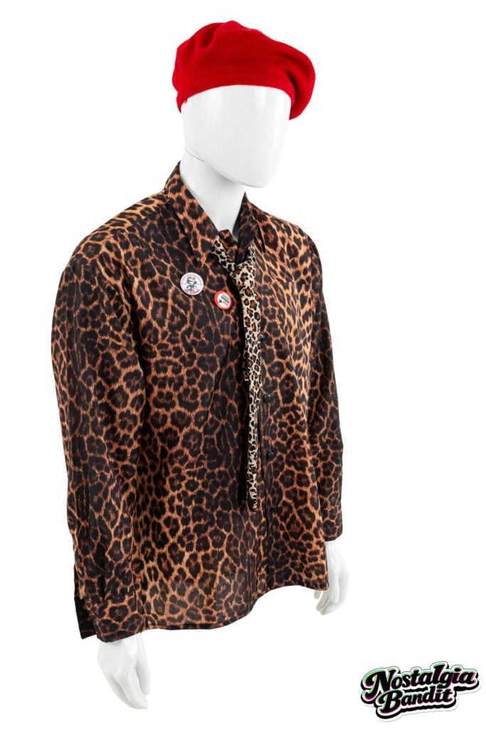 The Damned | Captain Sensible Stage-Worn & Photo-Matched Leopard Shirt, Tie & Signed Beret (2018)