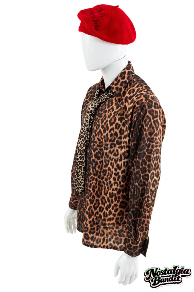 The Damned | Captain Sensible Stage-Worn & Photo-Matched Leopard Shirt, Tie & Signed Beret (2018)