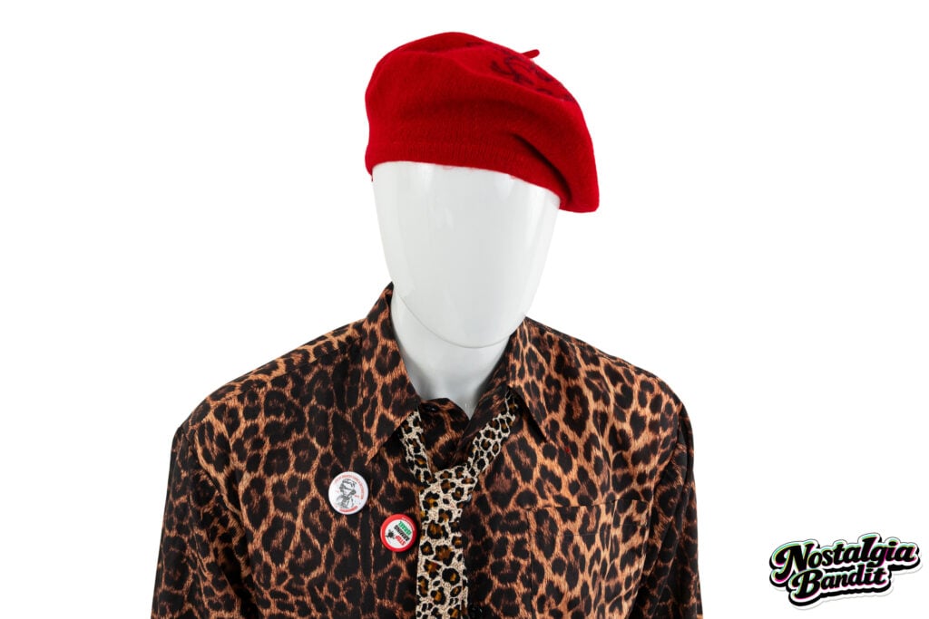 The Damned | Captain Sensible Stage-Worn & Photo-Matched Leopard Shirt, Tie & Signed Beret (2018)