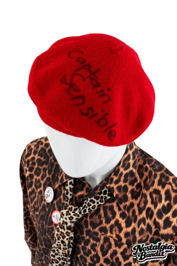 The Damned | Captain Sensible Stage-Worn & Photo-Matched Leopard Shirt, Tie & Signed Beret (2018)