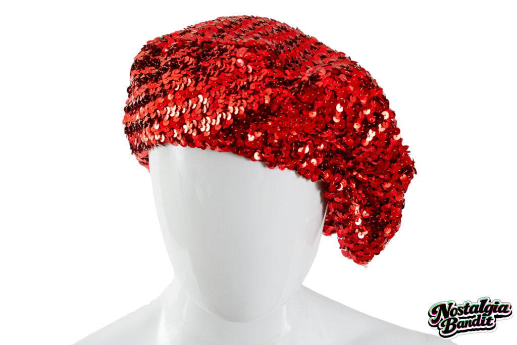 The Damned | Captain Sensible Owned & Worn Custom David Shilling Sequined Beret (circa early 1980s)
