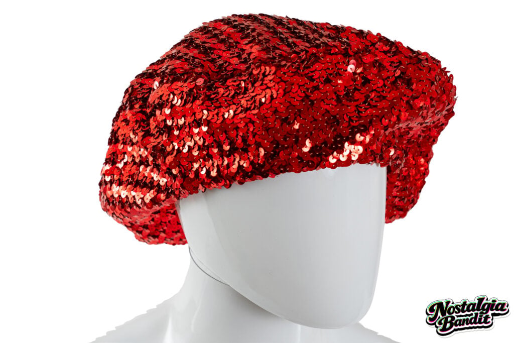 The Damned | Captain Sensible Owned & Worn Custom David Shilling Sequined Beret (circa early 1980s)