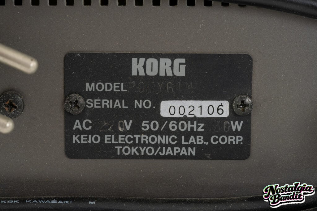 M83 | Anthony Gonzalez Owned & Studio-Used Korg Poly-61M Polyphonic Synthesizer (c. early 2010s)
