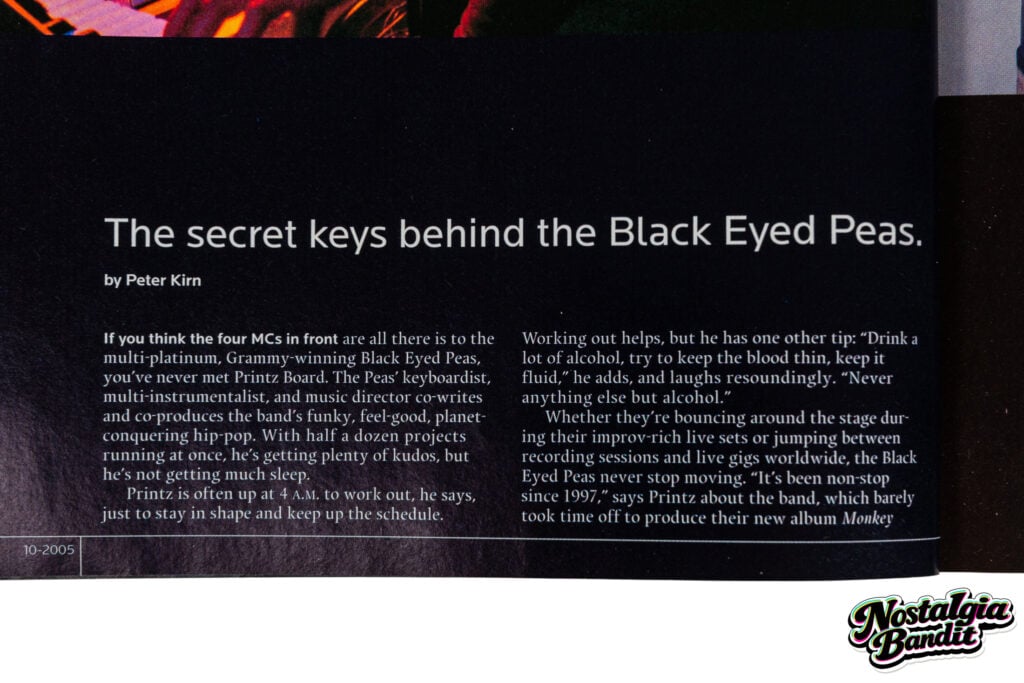 Black Eyed Peas | Printz Board Stage-Played Korg MS2000B Analog Synthesizer/Vocoder (1998-2011)