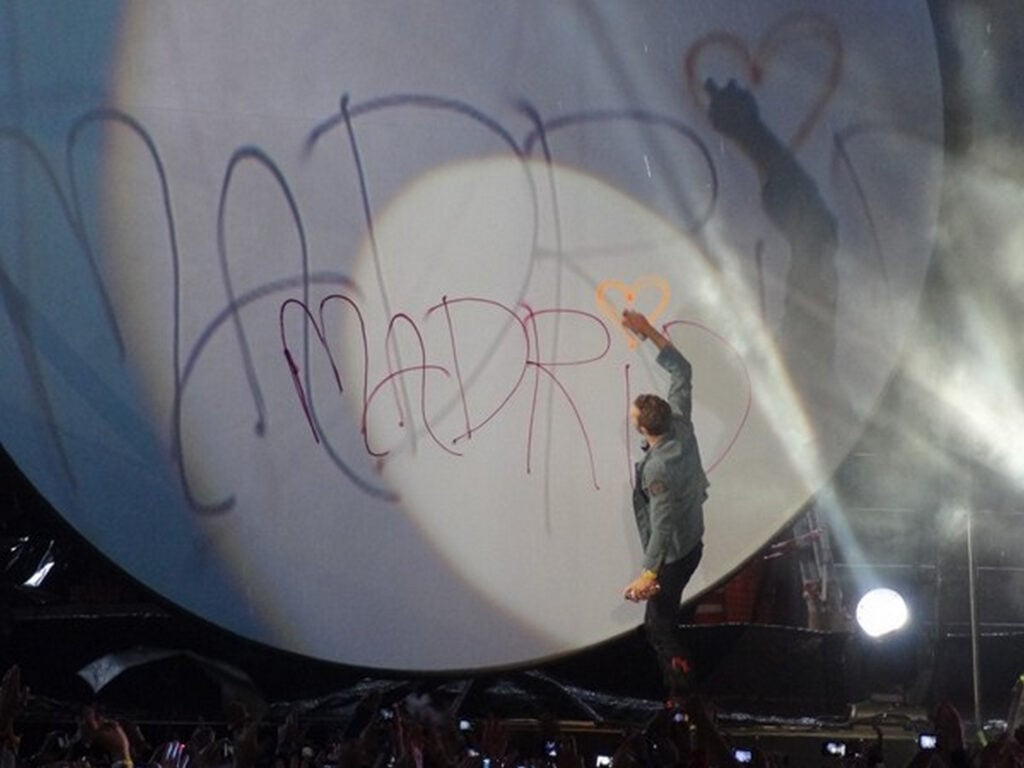 Coldplay | Chris Martin Stage-Used Molotow "Shock Blue" (Blue) Spray Paint Can (10/26/2011)
