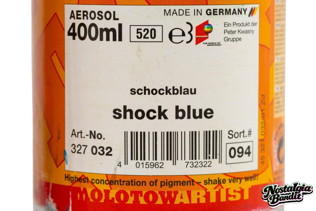 Coldplay | Chris Martin Stage-Used Molotow "Shock Blue" (Blue) Spray Paint Can (10/26/2011)