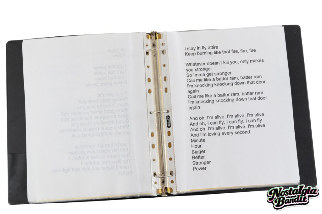 Black Eyed Peas | Teleprompter Lyric Binder & "The Beginning" Crew Itinerary Europe 2011