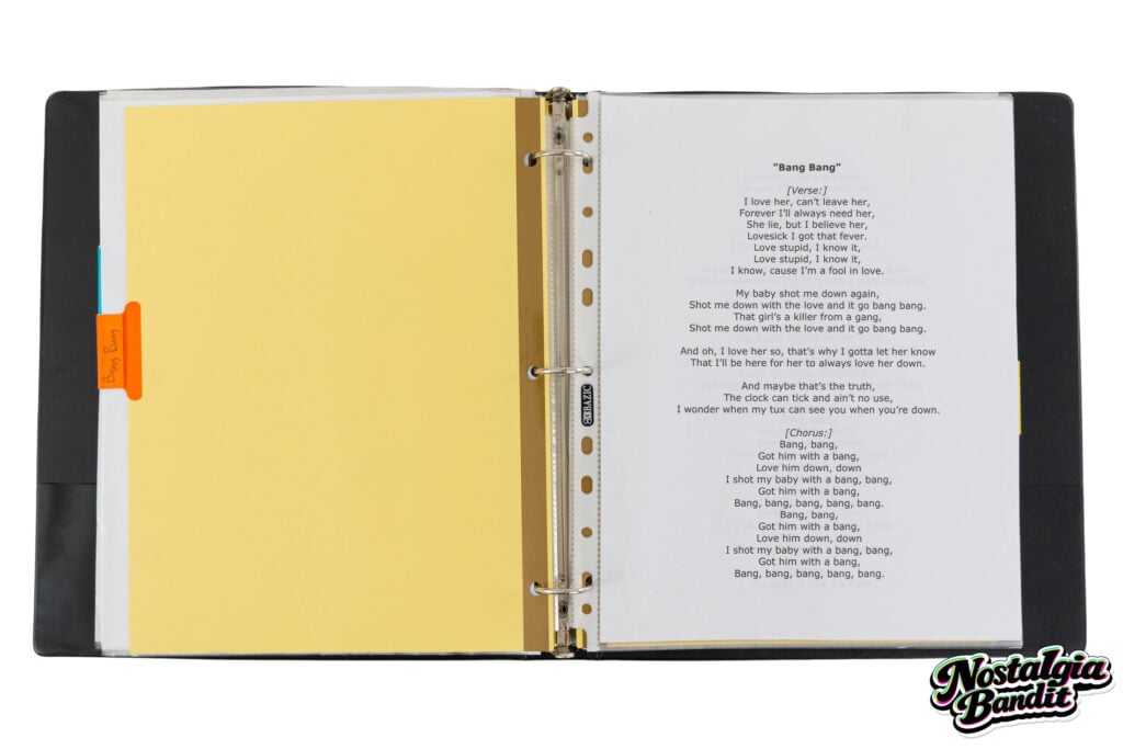 Black Eyed Peas | Teleprompter Lyric Binder & "The Beginning" Crew Itinerary Europe 2011