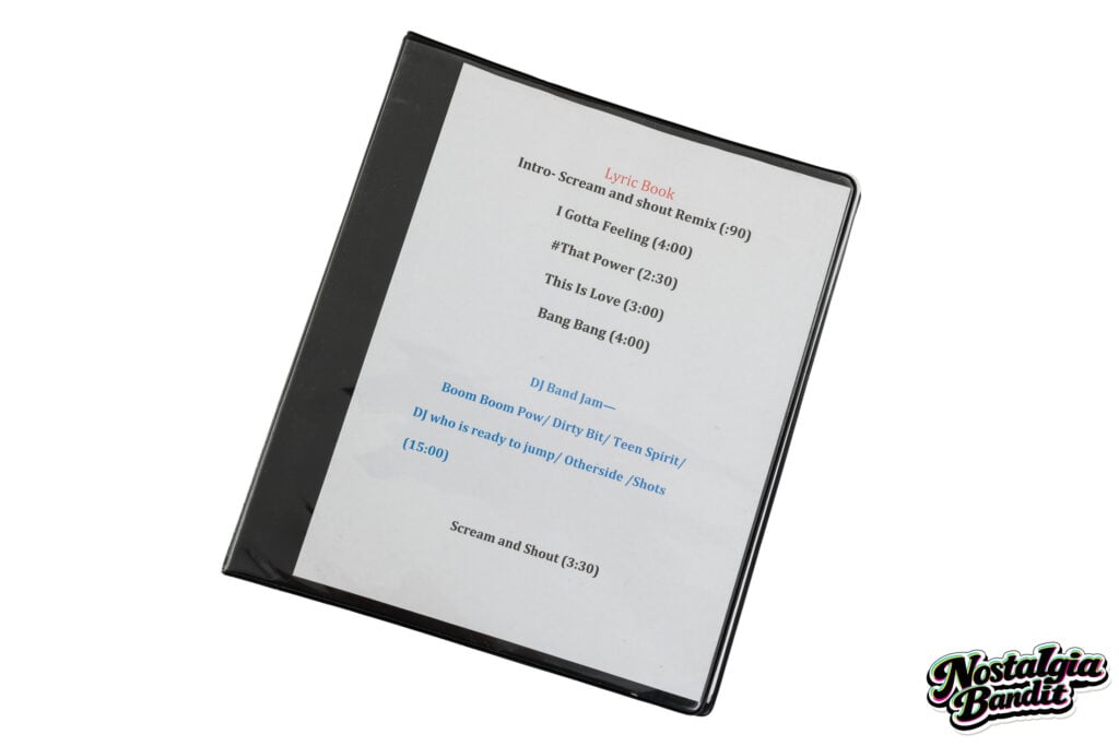 Black Eyed Peas | Teleprompter Lyric Binder & "The Beginning" Crew Itinerary Europe 2011