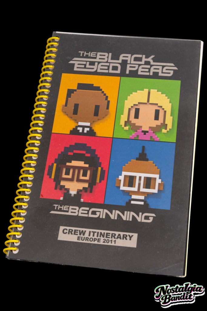 Black Eyed Peas | Teleprompter Lyric Binder & "The Beginning" Crew Itinerary Europe 2011