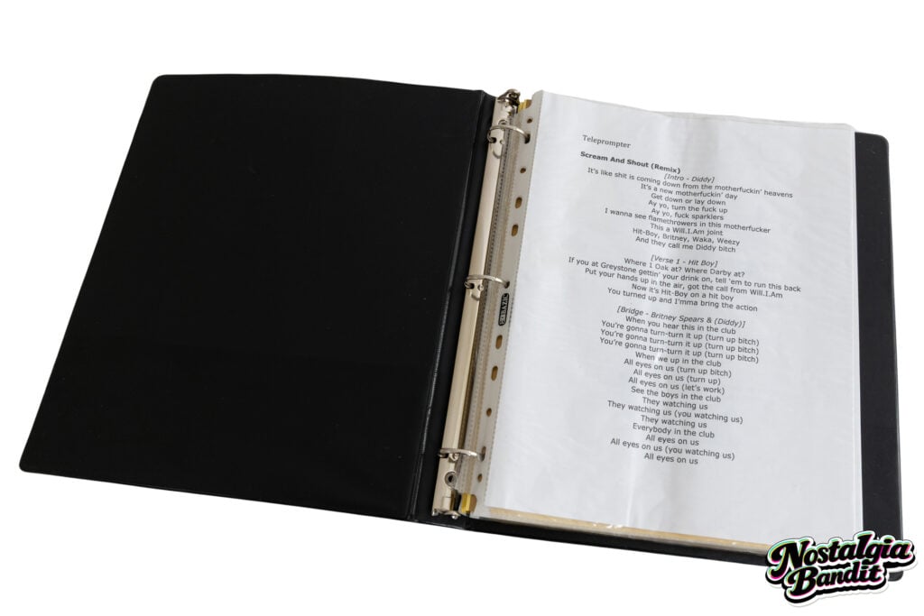 Black Eyed Peas | Teleprompter Lyric Binder & "The Beginning" Crew Itinerary Europe 2011