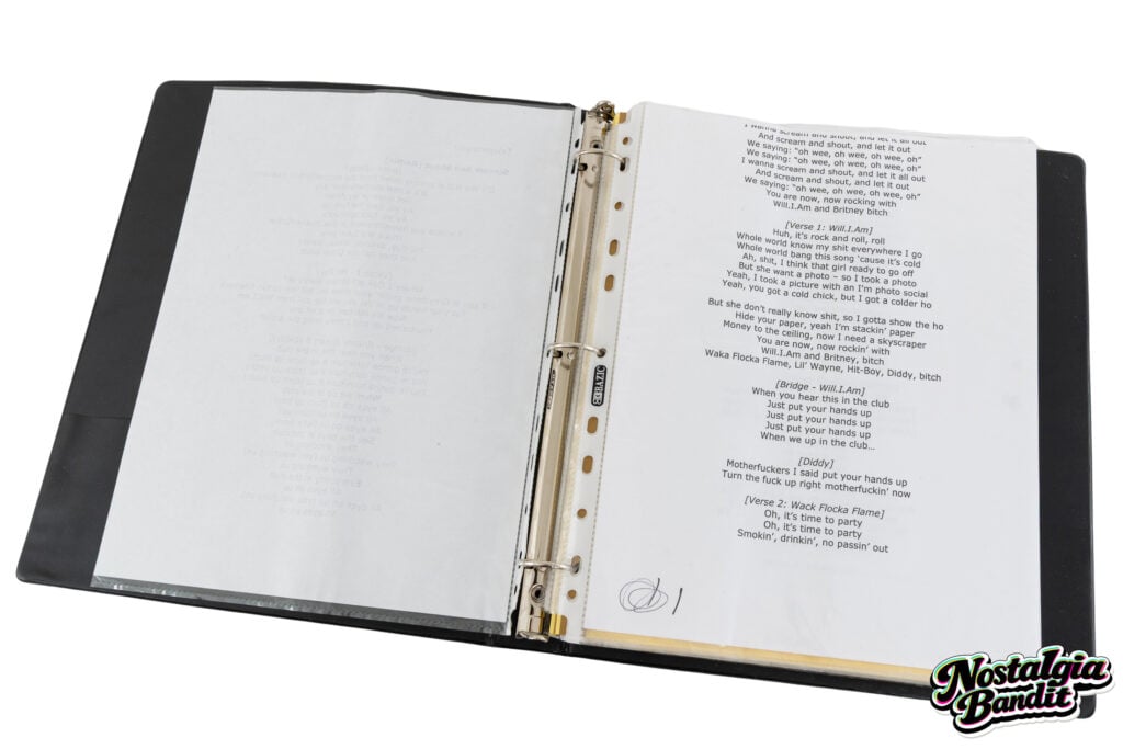 Black Eyed Peas | Teleprompter Lyric Binder & "The Beginning" Crew Itinerary Europe 2011