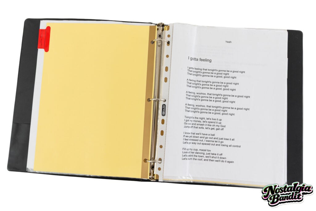 Black Eyed Peas | Teleprompter Lyric Binder & "The Beginning" Crew Itinerary Europe 2011