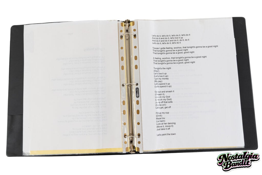 Black Eyed Peas | Teleprompter Lyric Binder & "The Beginning" Crew Itinerary Europe 2011