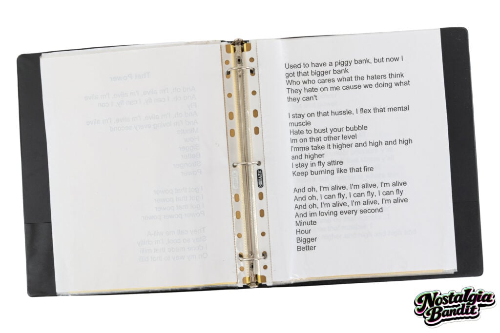 Black Eyed Peas | Teleprompter Lyric Binder & "The Beginning" Crew Itinerary Europe 2011
