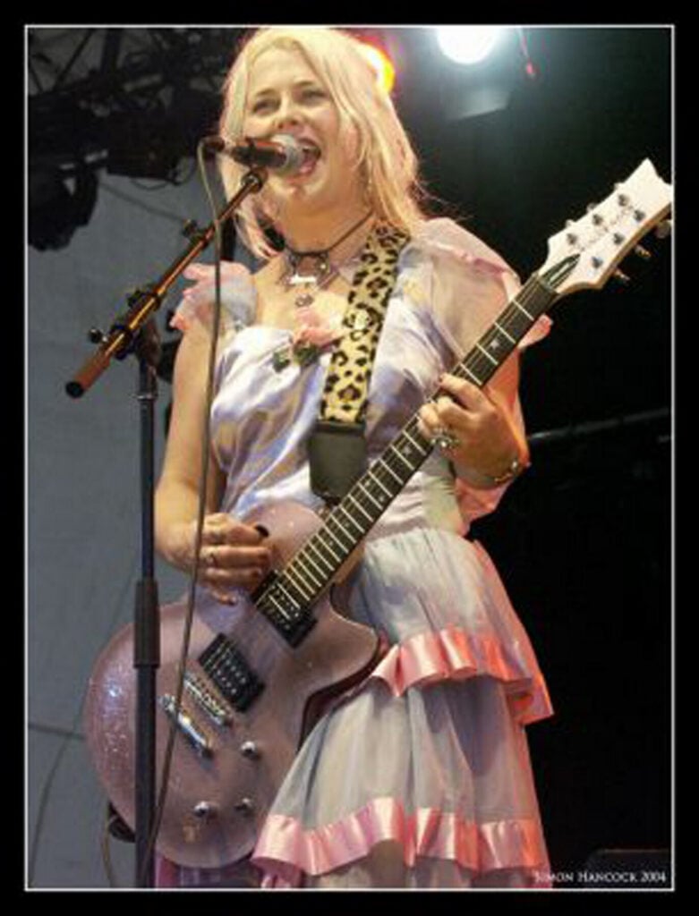 Veruca Salt | Louise Post Stage-Played & Signed Pink Daisy Rock Candy Electric Guitar (2006)