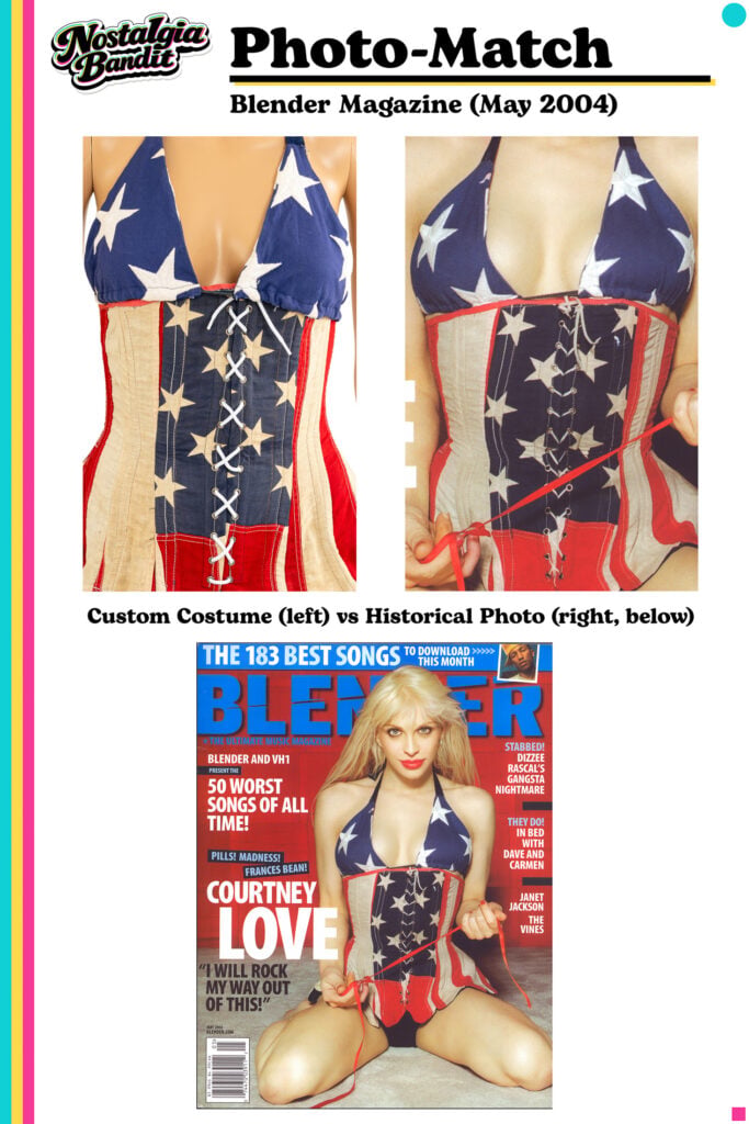 Courtney Love | Blender Cover-Worn, Photo-Matched Custom American Flag Costume Collection (2004)