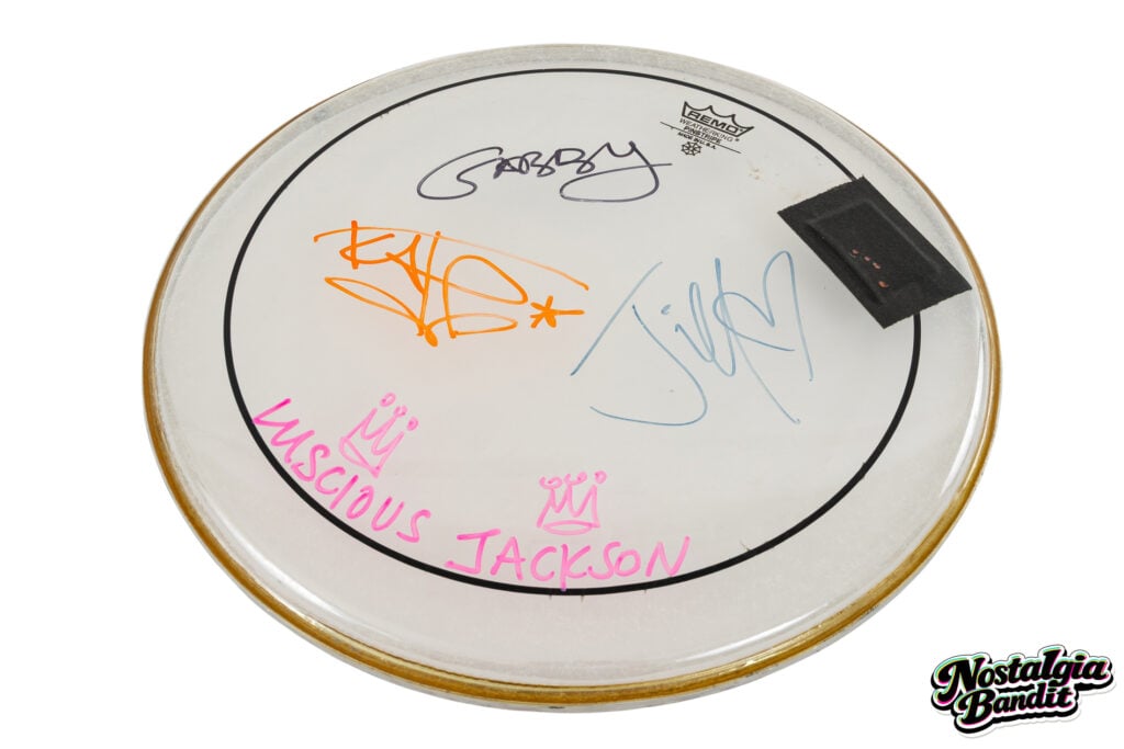 Luscious Jackson | Stage-Used Drumhead Signed by Band (circa 2000s)
