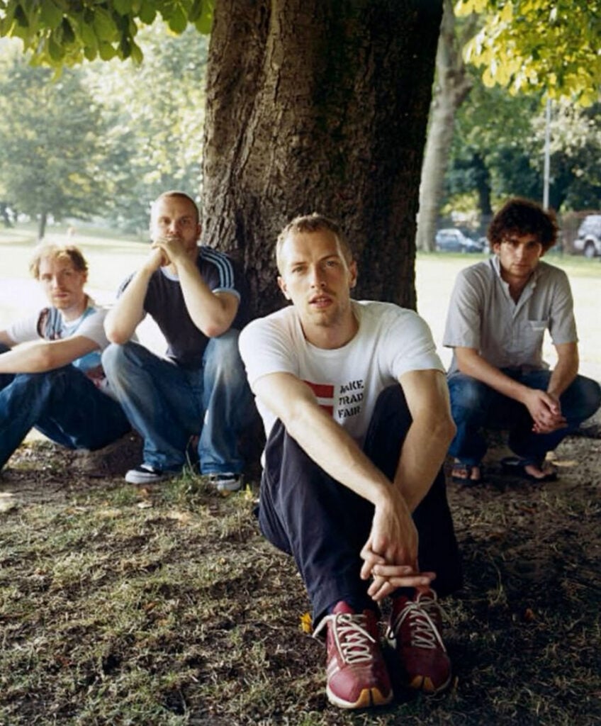 Coldplay | Chris Martin Stage-Worn, Customized & Band-Signed "Make Trade Fair" T-Shirt (2002-2004)