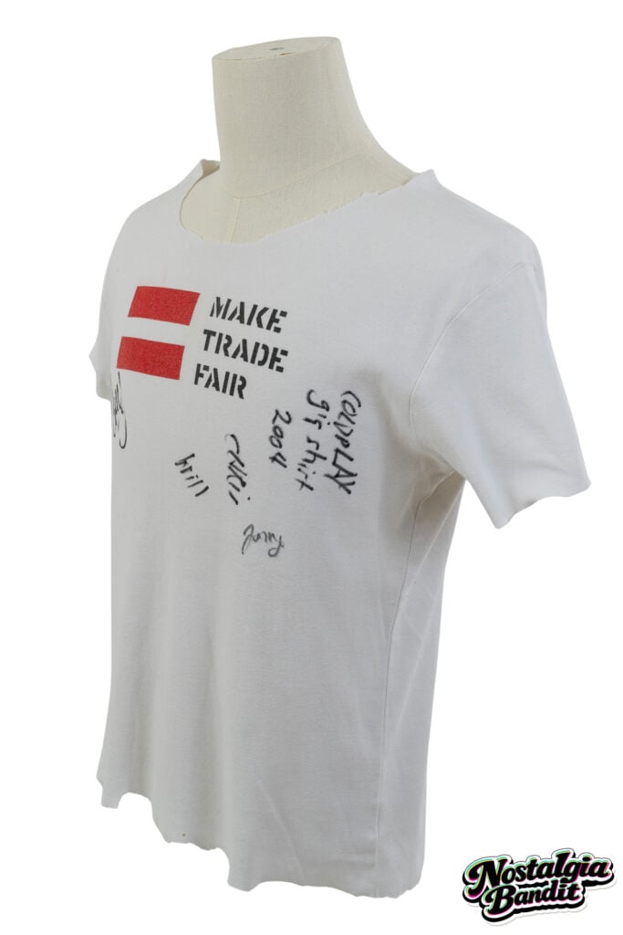Coldplay | Chris Martin Stage-Worn, Customized & Band-Signed "Make Trade Fair" T-Shirt (2002-2004)