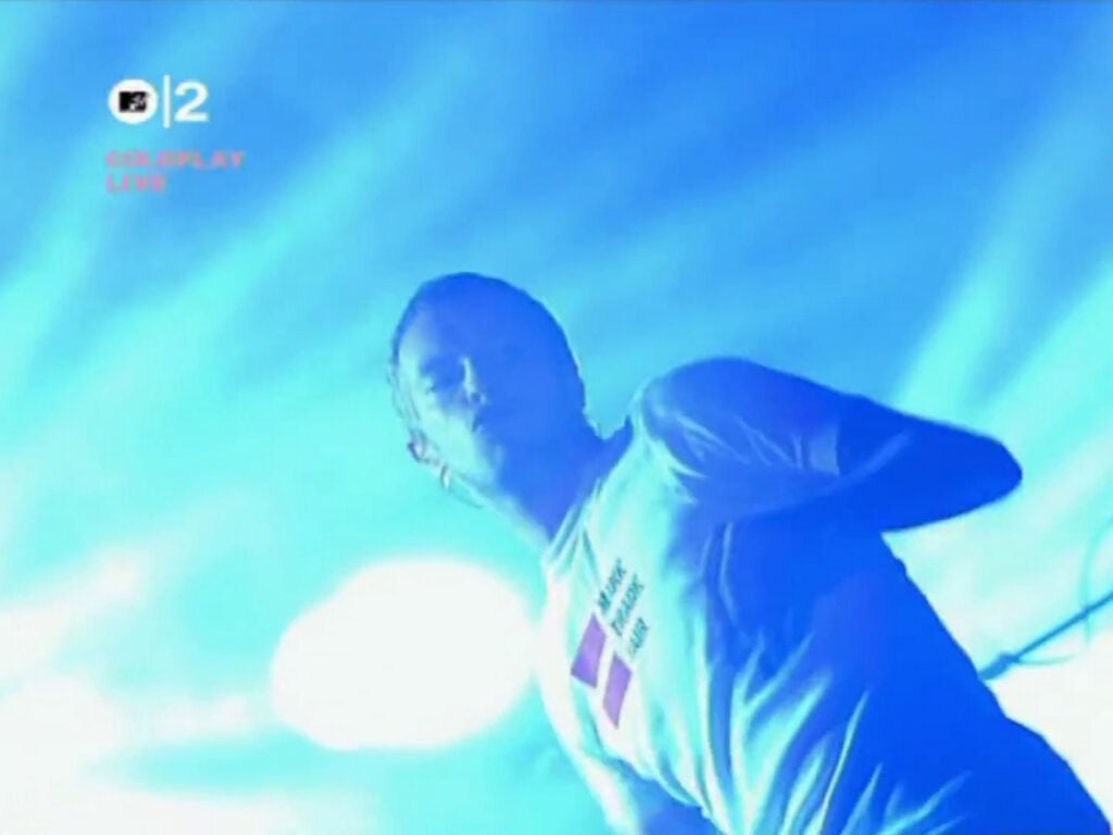 Coldplay | Chris Martin Stage-Worn, Customized & Band-Signed "Make Trade Fair" T-Shirt (2002-2004)