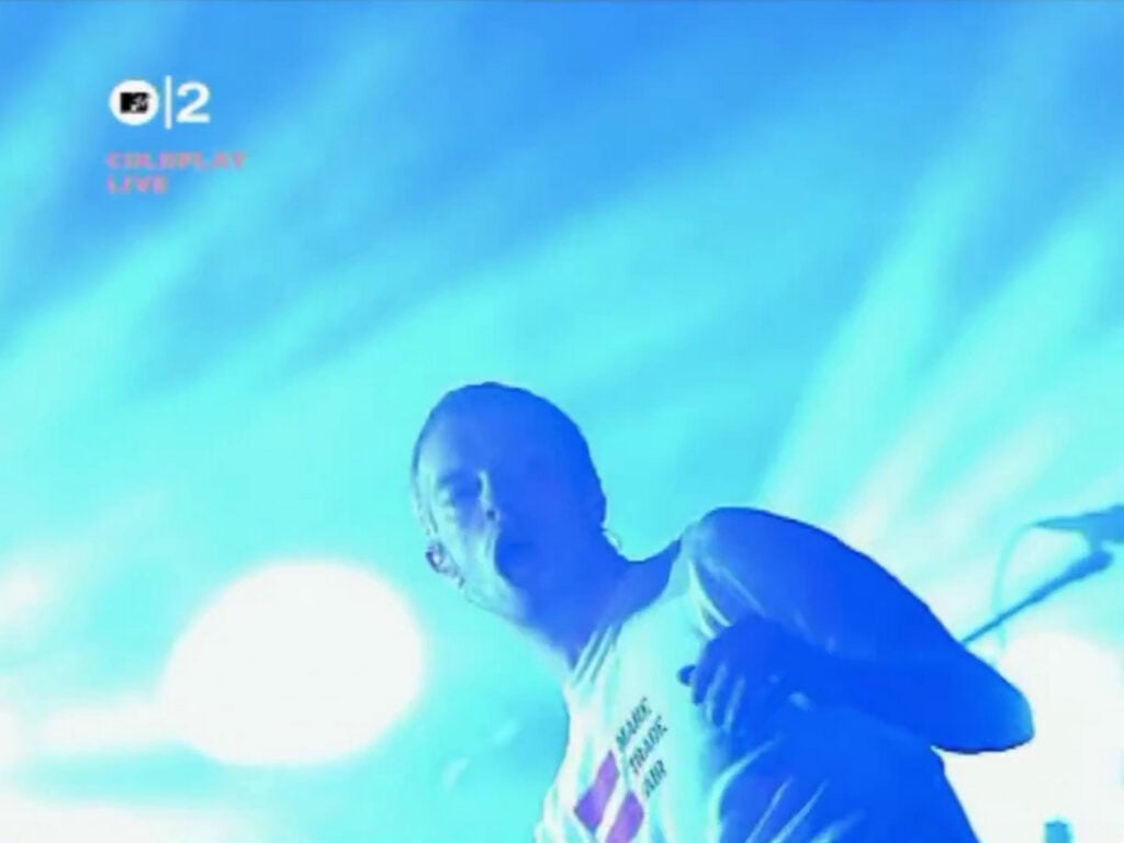 Coldplay | Chris Martin Stage-Worn, Customized & Band-Signed "Make Trade Fair" T-Shirt (2002-2004)