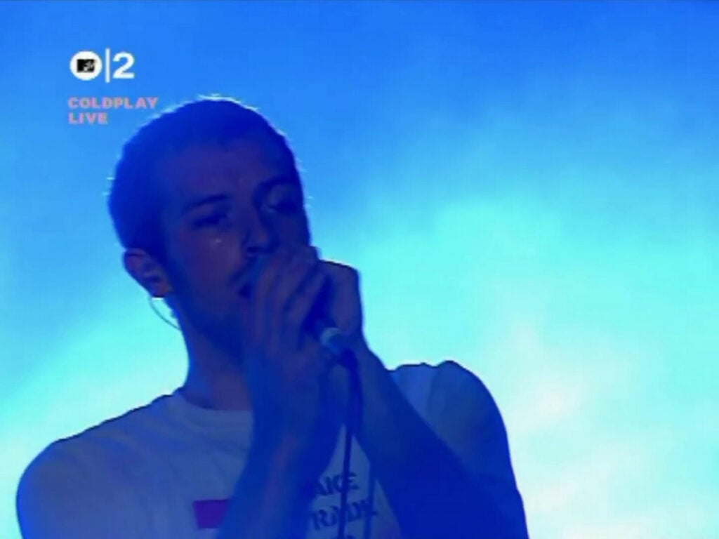 Coldplay | Chris Martin Stage-Worn, Customized & Band-Signed "Make Trade Fair" T-Shirt (2002-2004)