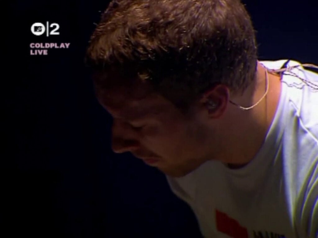 Coldplay | Chris Martin Stage-Worn, Customized & Band-Signed "Make Trade Fair" T-Shirt (2002-2004)