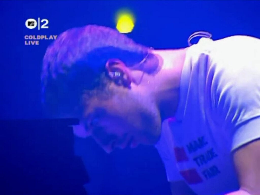 Coldplay | Chris Martin Stage-Worn, Customized & Band-Signed "Make Trade Fair" T-Shirt (2002-2004)