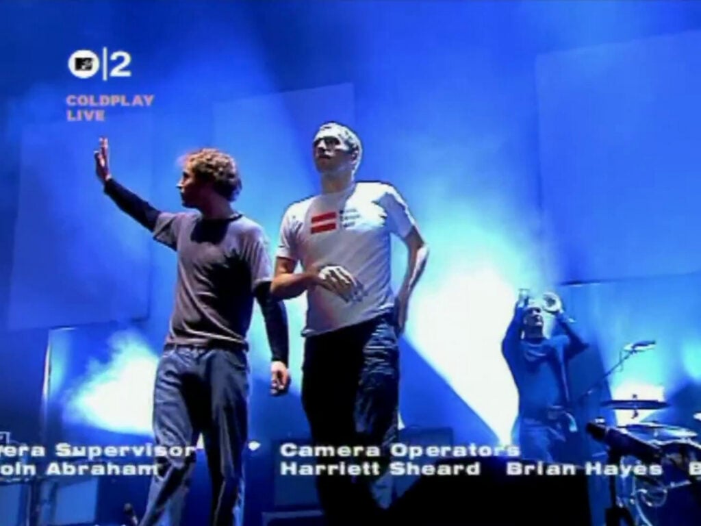 Coldplay | Chris Martin Stage-Worn, Customized & Band-Signed "Make Trade Fair" T-Shirt (2002-2004)