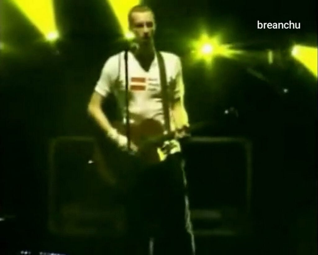 Coldplay | Chris Martin Stage-Worn, Customized & Band-Signed "Make Trade Fair" T-Shirt (2002-2004)