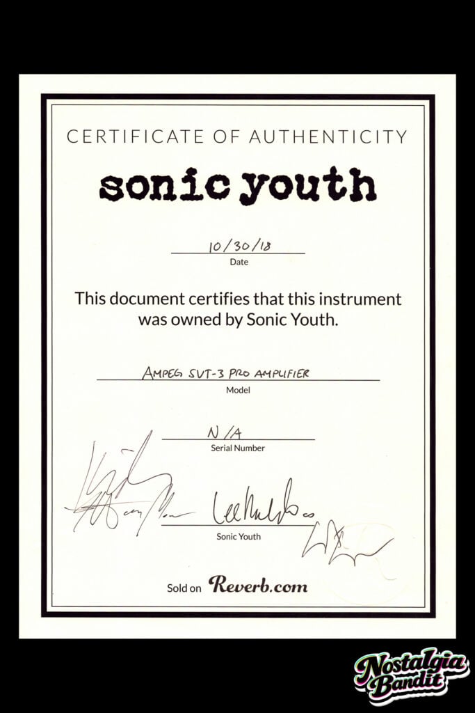 Sonic Youth | Kim Gordon Stage-Used Ampeg SVT-3 Pro Bass Amp Head with Road Case (2000s-2011)