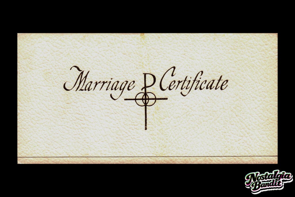 Sonic Youth | Thurston Moore & Kim Gordon Original Marriage Certificate (1984)