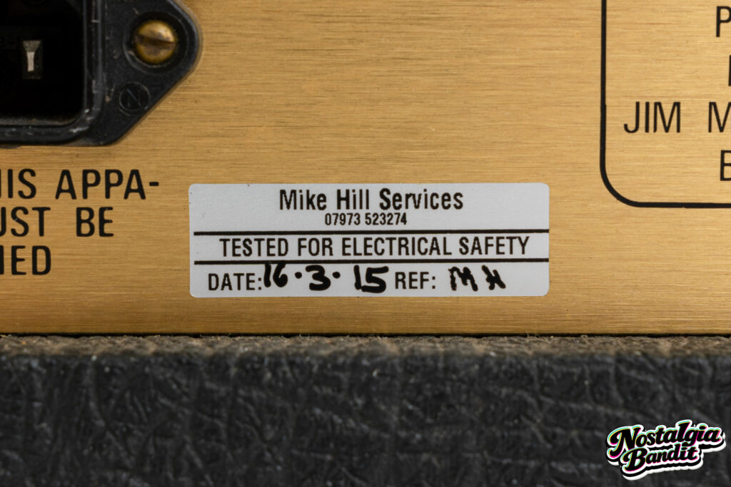 Ride | Mark Gardener Stage-Used 1987 Marshall 2550 Silver Jubilee Amplifier Head (1980s-1990s)