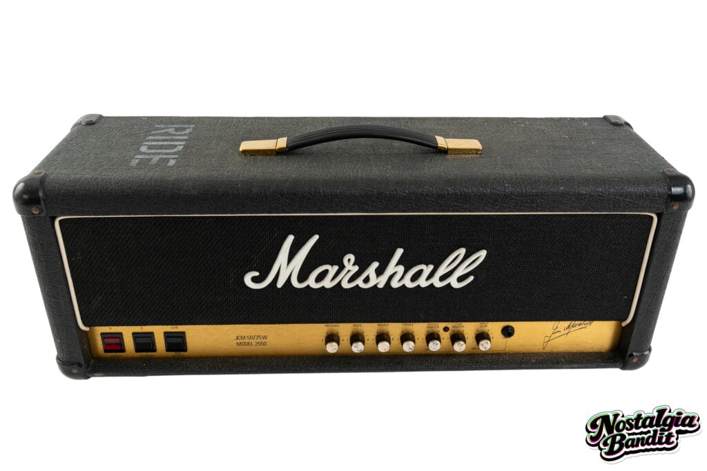 Ride | Mark Gardener Stage-Used 1987 Marshall 2550 Silver Jubilee Amplifier Head (1980s-1990s)