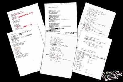 Ride | Andy Bell Original Handwritten & Annotated Draft Lyrics "Catch You Dreaming" (c.2017-2021)
