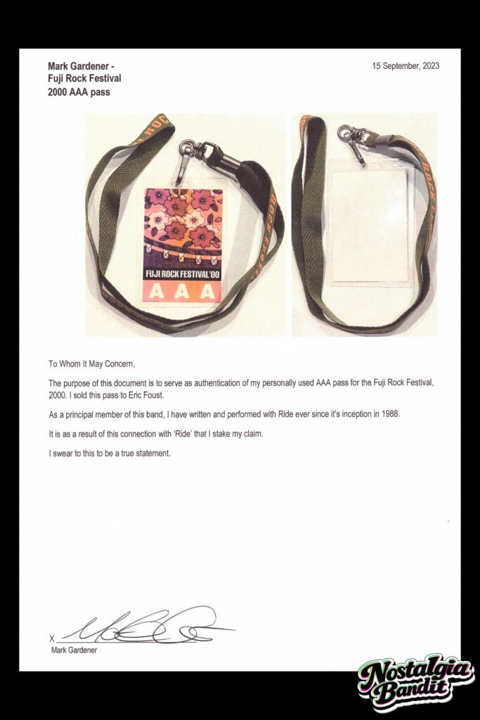 Ride | Mark Gardener Owned & Tour-Used AAA Pass Collection with Signed Magazine (2000-2019)