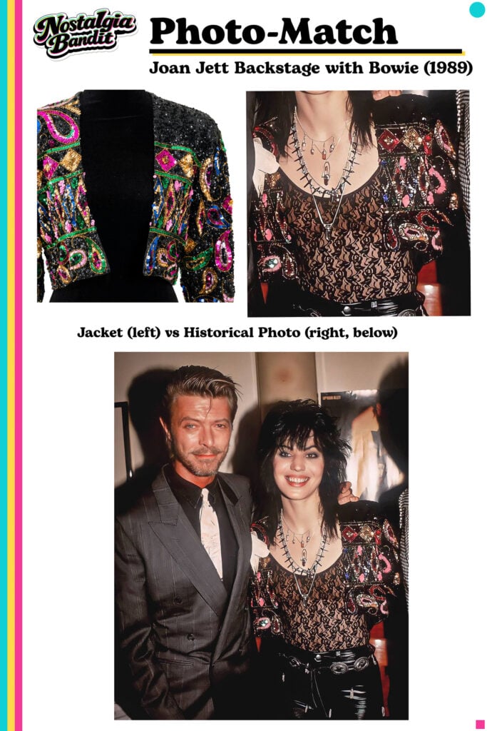 Joan Jett | Stage-Worn & "Dirty Deeds" Music Video-Worn, Photo-Matched Sequined Jacket (1989-1990)